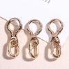 1/3Pcs Double Opening Swivel Clasp Clips Metal Spring Snap Hooks With Key Ring For Diy Keychains Craft Accessories