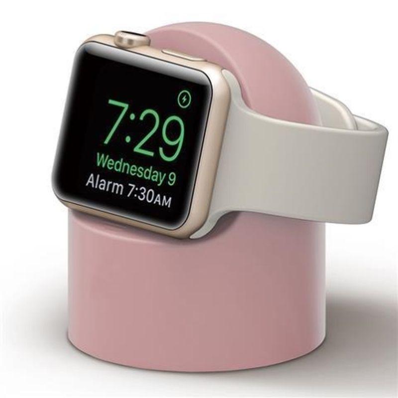 

Bracket Charger Base Watch Silicone Apple [Pink 2 Pack] Watch charging bracket