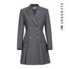 ELLASSAY Women's Wool Blend High-Waist Blazer Dress