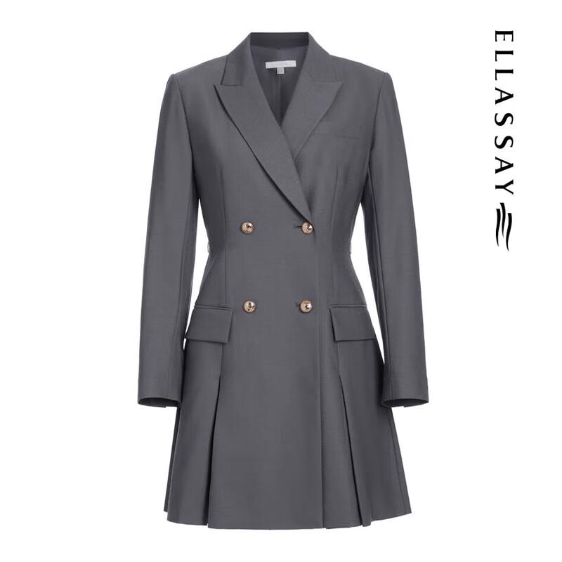 ELLASSAY Women's Wool Blend High-Waist Blazer Dress