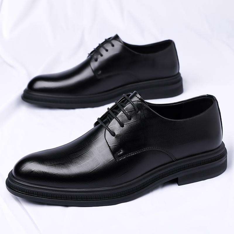 Men's Classic Loafers with Platform Heightening Feature. Business Formal Leather Shoes for Formal Occasions. Conference Shoes.