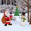 2025 Christmas Garden Decoration Acrylic Snowman Santa Tree Yard Sign with Stakes Winter Xmas Home Garden Lawn Patio Decoration
