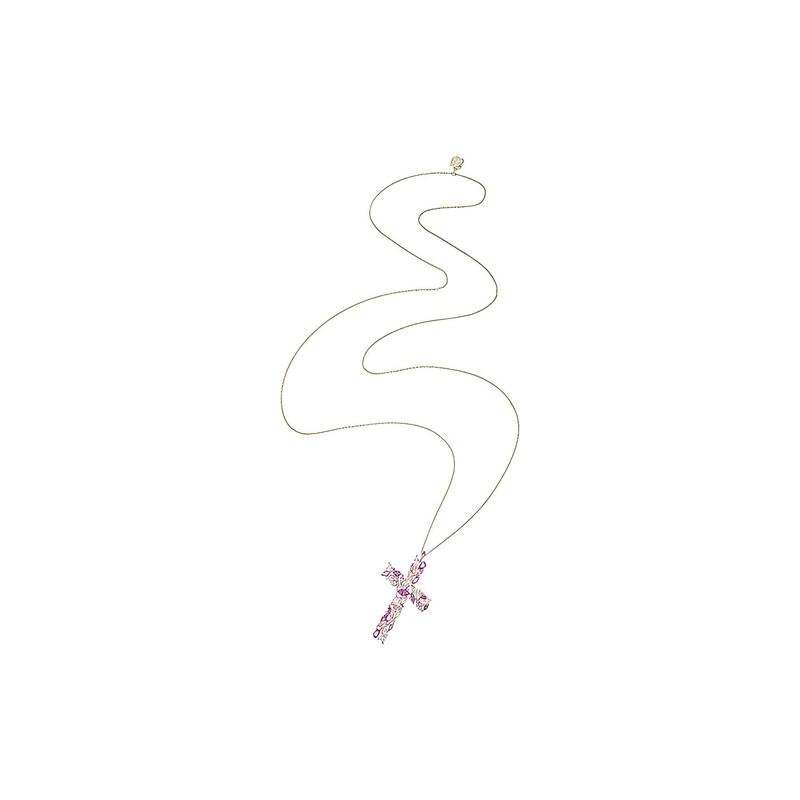Swarovski Magda fashion versatile cross gold-plated crystal necklace for women 5430885