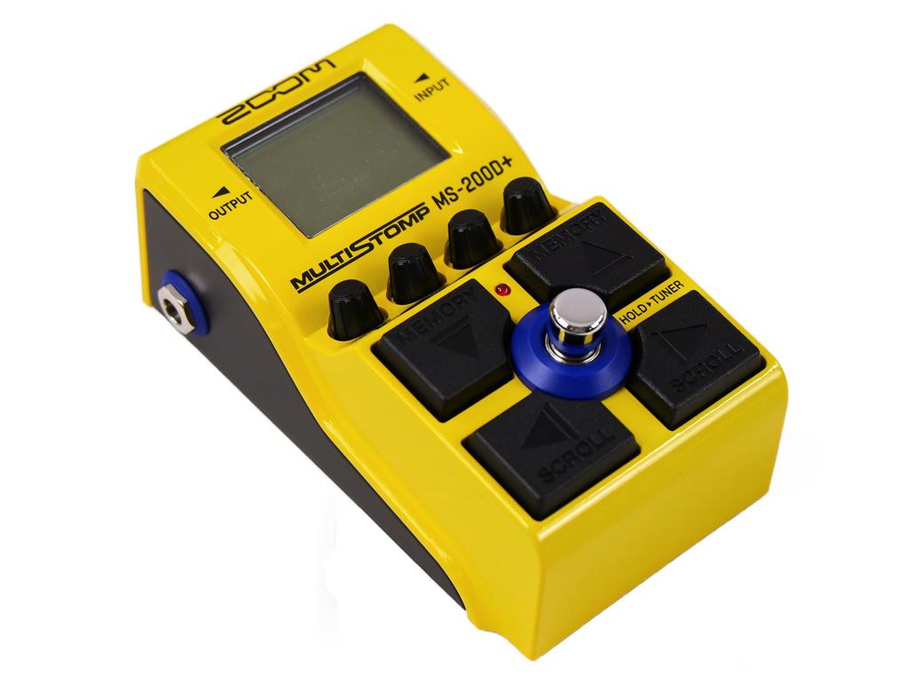 ZOOM Pedal mit 200 Distortion-Effekten MS-200D+ Multi-Stomp (Gelb)