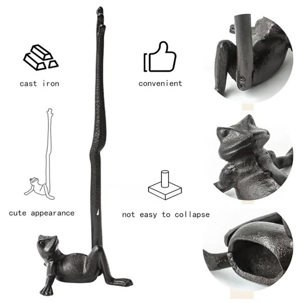 Long Leg Frog Paper Holder Vintage Cute Toilet Kitchen Paper Holder Vertical Standing Tissue Organizer For Floor Or Countertop