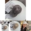 Luxurious Winter Thickened Faux Rabbit Fur Baseball Cap For Women Warm And Stylish
