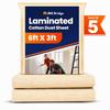 5 x Laminated Cotton Dust Sheets for Decorating & Painting Size 6 feet x 3 feet | Paint Cover Sheet Backed with Plastic Polythene Sheeting