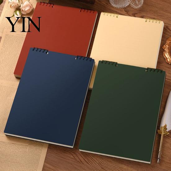 Student Study Supplies Top Bound Spiral Notebook, Premium Anti-bleed Paper Diary Book, Portable Shorthand Pad A5 Notepad for Office School And