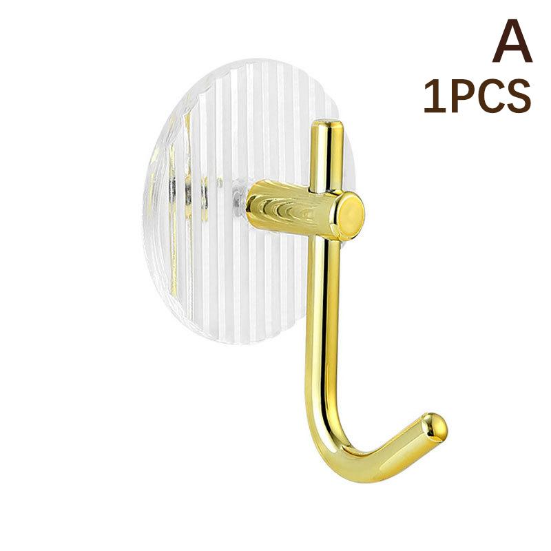 1/4PCS Self-adhesive Wall Hooks Acrylic Bathroom Hooks for Hanging Waterproof Luxury Adhesive Hook Towel Holder Home Accessories