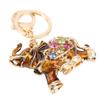 Keychain Exquisite RhinestoneEncrusted Elephant Car Bag Pendant for Girl Birthday Gift(Dark Brown )