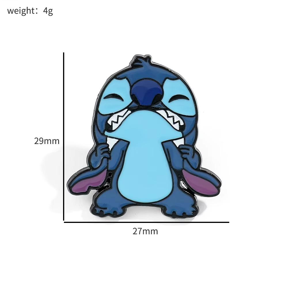 MINISO Creative Cartoon Characters Brooch Personalized Stitch Enamel Pin Backpack Clothing Jewelry Metal Badge Accessories Gift