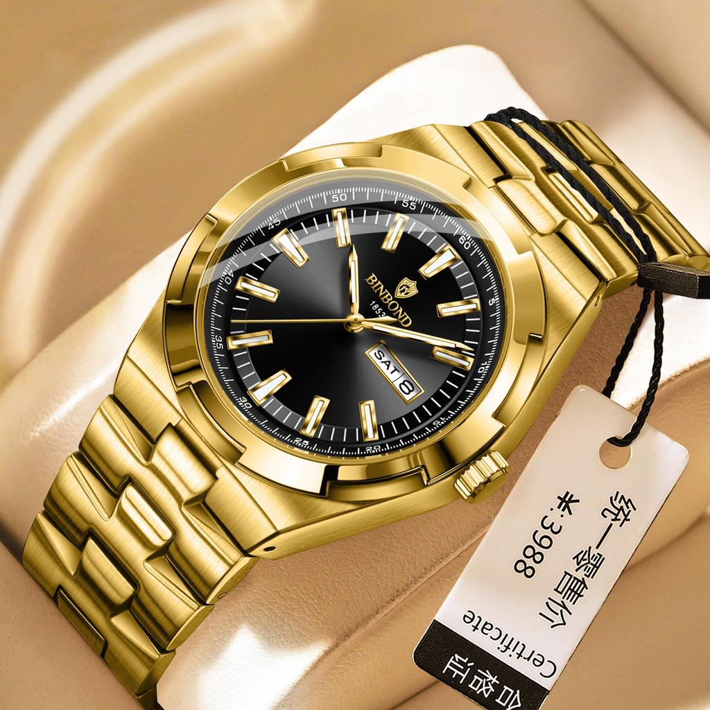 BINBOND Men's Multifunctional Luminous Waterproof Watch