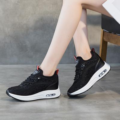 Luftpolster-Sneaker Damen Neu Herbst Vielseitig Atmungsaktiv Fly-Weave Vier-Jahreszeiten Innen-Höhensteigernd Lässig Laufschuhe