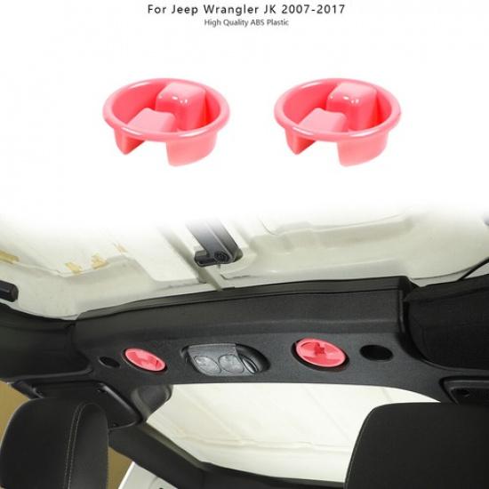 

Pink Roof Remove Switch Knob Cover Trim For Jeep Wrangler JK 2007-17 Accessories