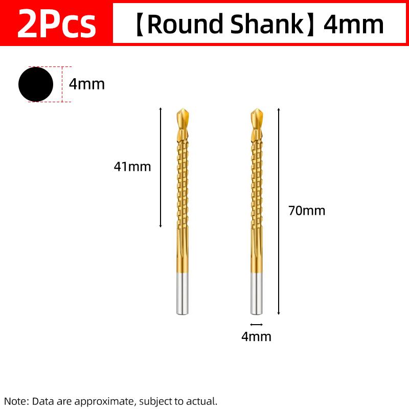 HSS Titanium Serrated Drill Bit Set 3/4/5/6/6.5/8mm Grooving Cutting Hole Saw Twist Drill Bits Round/Hex Shank Wood Metal Tools