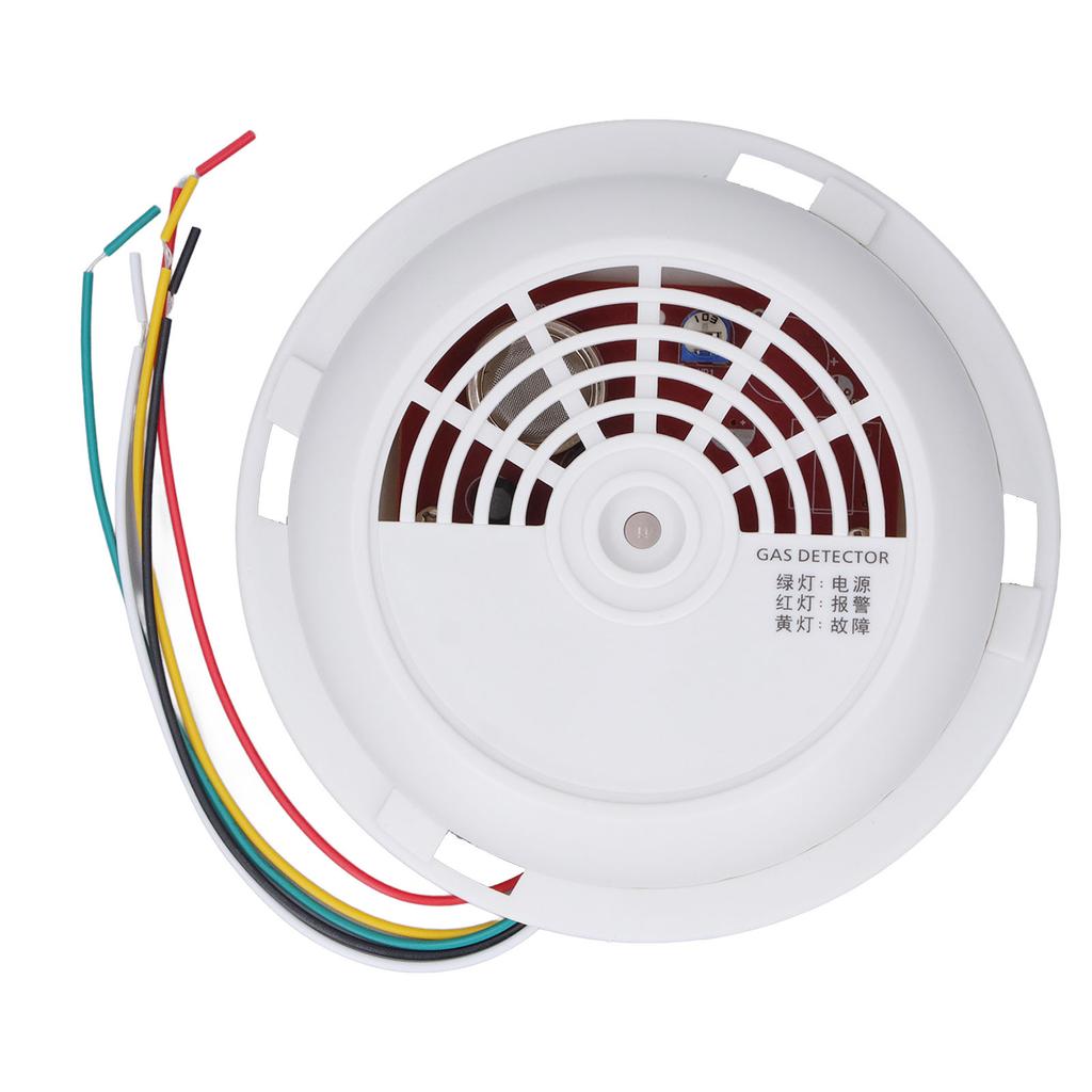 Natural Gas Detector ABS Ceiling Network Alert Sound and Light Alert Gas Alarm for Home Safe 12?28V