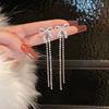 2023 Trendy Rhinestone Bow Tassel Earrings: Elegant Retro Jewelry for Women