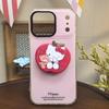 Film-Style Cute Cartoon MagSafe Magnetic Bracket with Strong Adsorption and Retractable Desktop Airbag for Trendy Females
