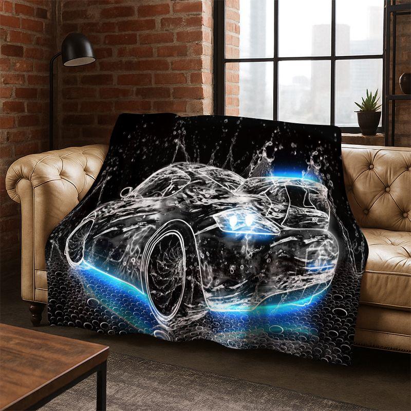 Future Concept Sports Car Moto Racing Flannel Blanket Soft Warm Throw Blanket for Bedroom Living Room Bed Travel Camping Picnic