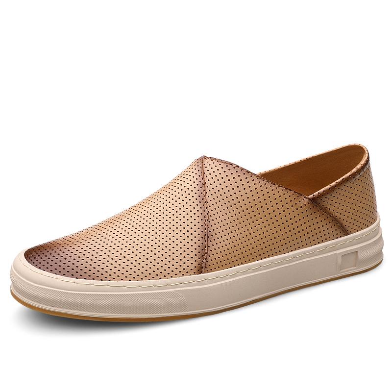 

Мокасины из натуральной кожи для мужчин, роскошные брендовые мокасины, модные повседневные туфли на плоской подошве, дышащая мужская обувь, открытые туфли-лодочки 44 коричневый