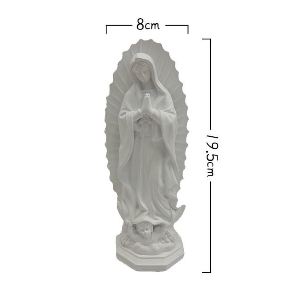 Figurka Matki Bożej z żywicy Katolicyzm Królowa Łaski Statua Madonny z żywicy Protestantyzm Modlitwa Religijny Gipsowy Ornament
