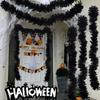 2-20Meters Twist Tinsel Ribbons Halloween Xmas Tree Ornaments New Year Party Decoration Black White Hanging Pendent Wreath Cane