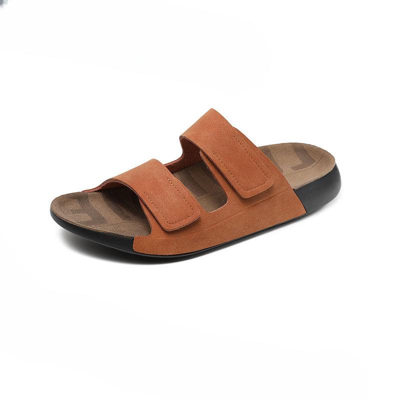 

Новая стильная обувь — универсальные шлепанцы на одно плечо и ретро дышащие повседневные сандалии 44 коричневый