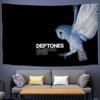 VIKAMA DarkThemed Band Tapestry Owl Pattern Bedroom Rock StudioGaming Room Decorative Tapestry Room Decoration
