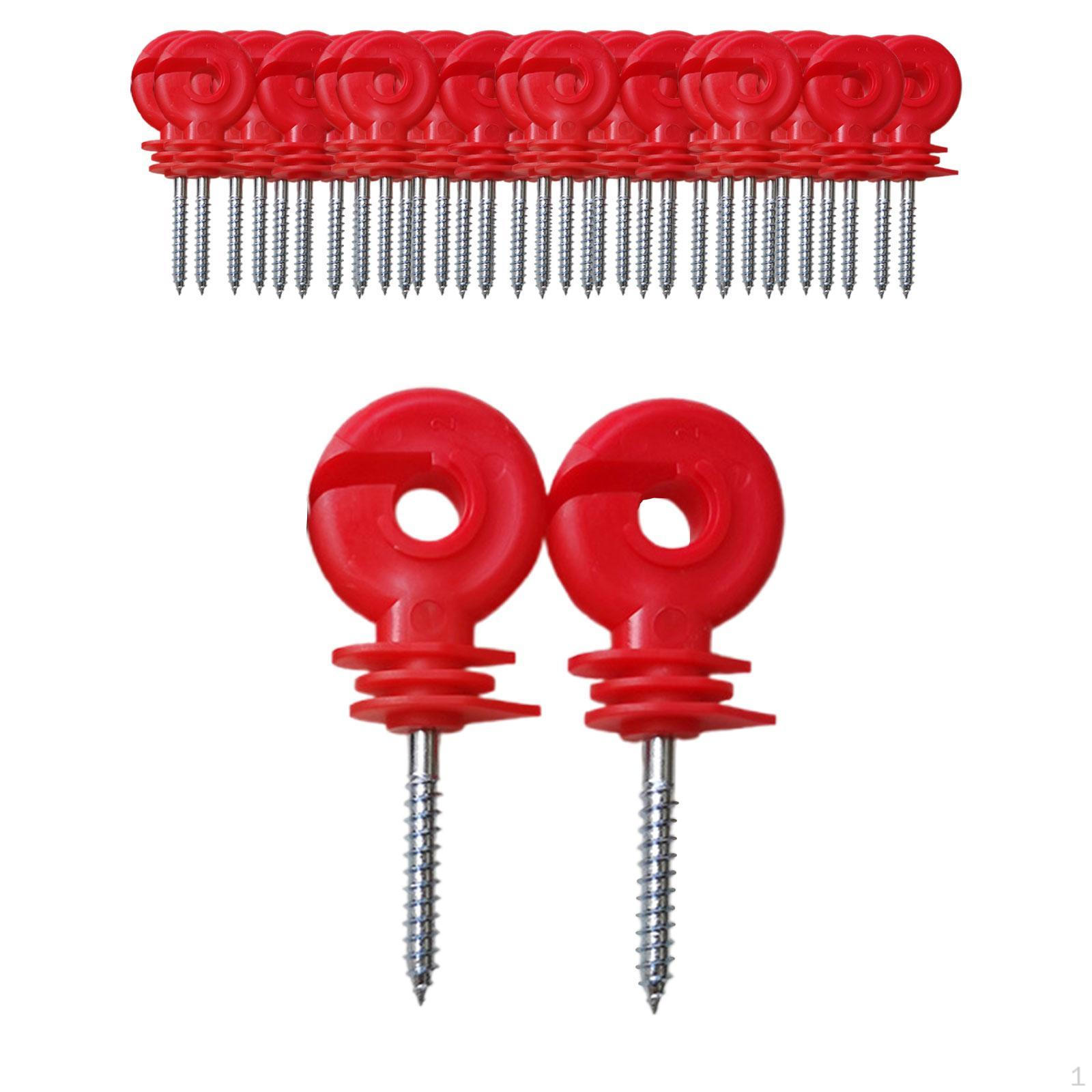 

100 шт. электрических изоляторов для забора для сада и фермы красный