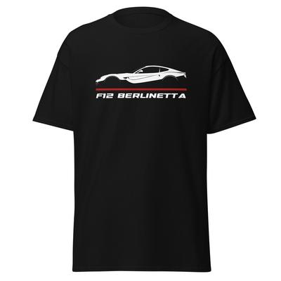 Ποιοτικό T-Shirt Για Ferrari F12 Berlinetta 2012-2017 Αυτοκίνητο Δώρο Γενεθλίων