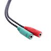 For Earphone Headphone Jack Mic Audio Cable Audio Cable 3.5mm Female Y Splitter Cable AUX Cable Cable Converter Cable Adapter