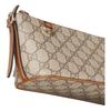 Gucci Torebka na ramię z emblematem GG, jasne złote okucia, tkanina powlekana, mała, damska, beżowo-brązowa, 847281-FAEUC-9758