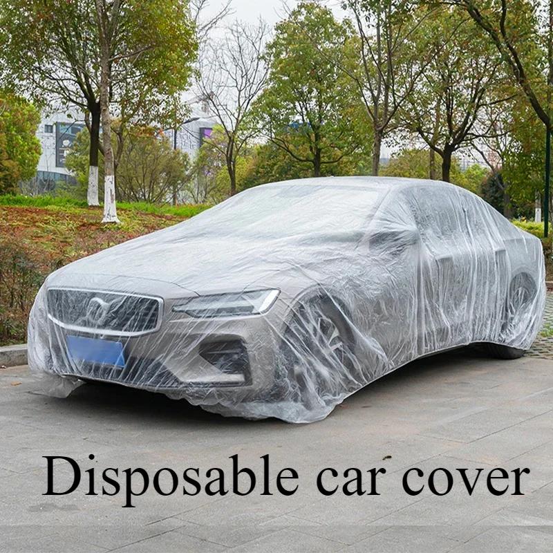Disposable Car Cover Indoor Dustproof PEVA Car Cover Transparent Soft Scratch-Free Auto Exterior Protector Universal
