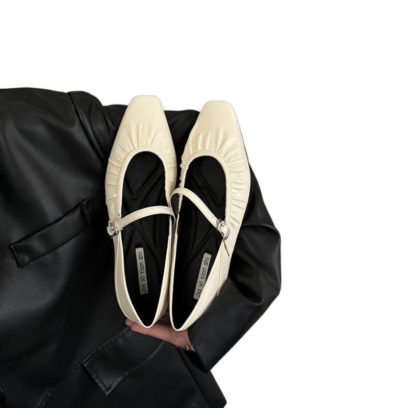Luxus Designer Damen Mary Jane Ballerinas Mode Flach Flache Schnalle 2025 Damen Komfort Weiche Sohle Flacher Absatz Ballerina Schuhe
