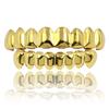 Gold Silver Plated HIP HOP Teeth Grillz Top & Bottom Grills Set With Silicone Real Shiny Vampire Tooth Sets