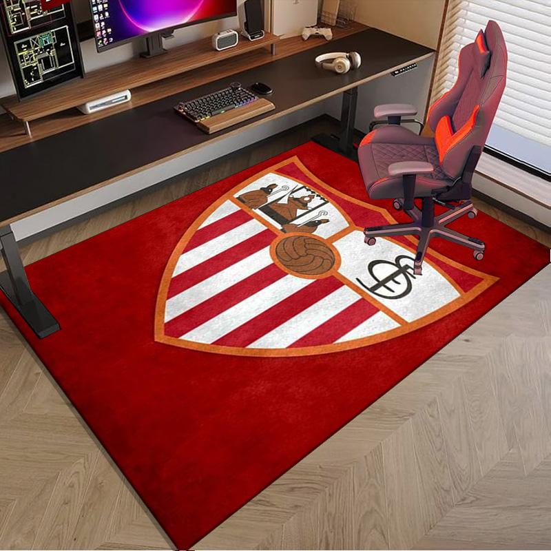 Sevilla Fc Crest Design Area Rug for Office, Chair Rug, Decorative Carpet Livingroom Mat, Large Size Fan gifts Christmas gifts