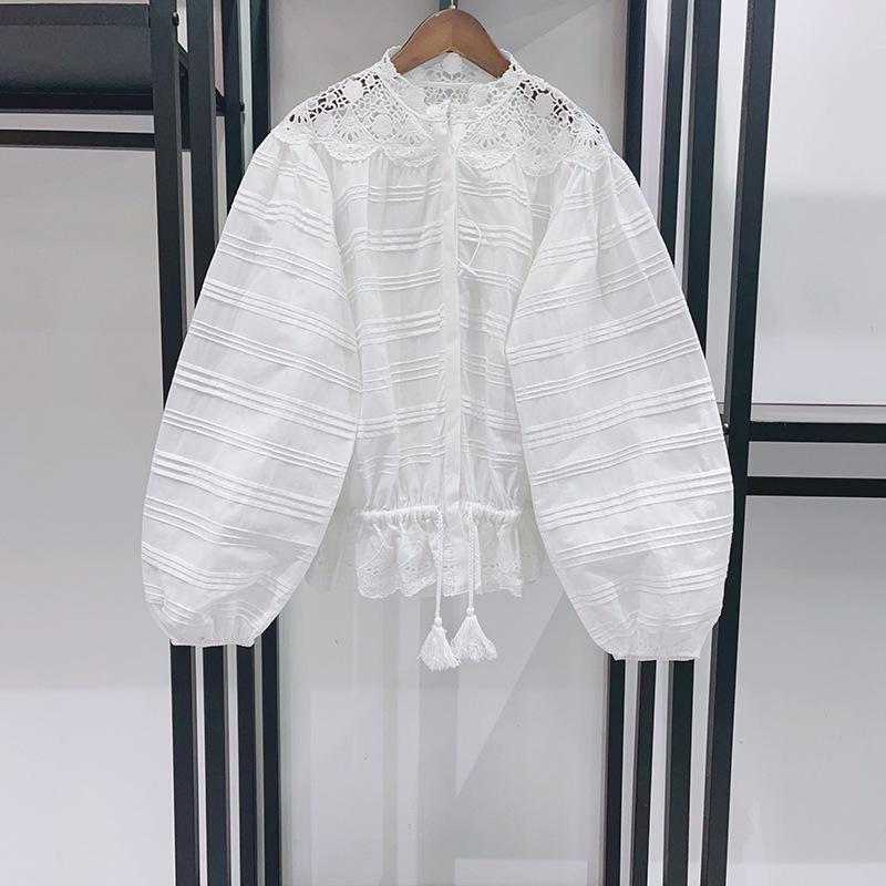 2026 French Spring/Summer Niche Fashion: Floral Lace Lantern Sleeve Blouse & Ruffle Skirt Pants