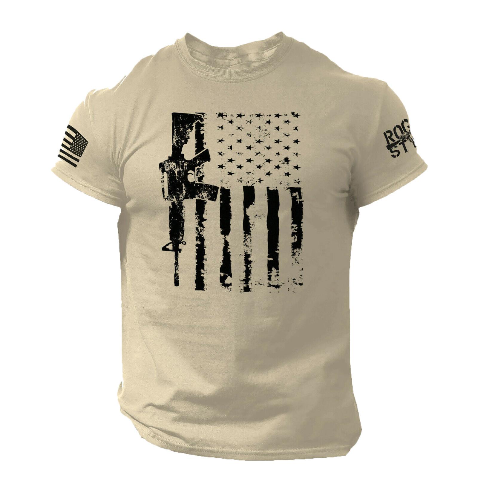 

Мужская футболка с коротким рукавом и принтом, летняя круглая шея, трендовая повседневная толстовка XXL хаки