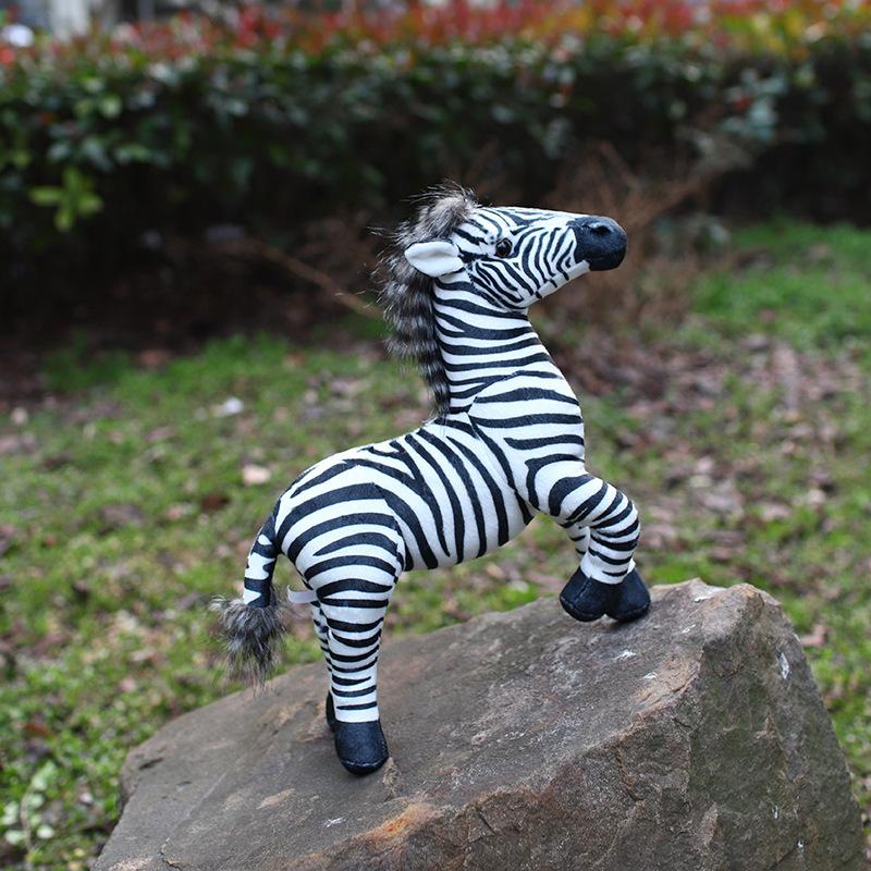Simulated Zebra Plush Toy Zebra Doll Safari Souvenir Rag Doll