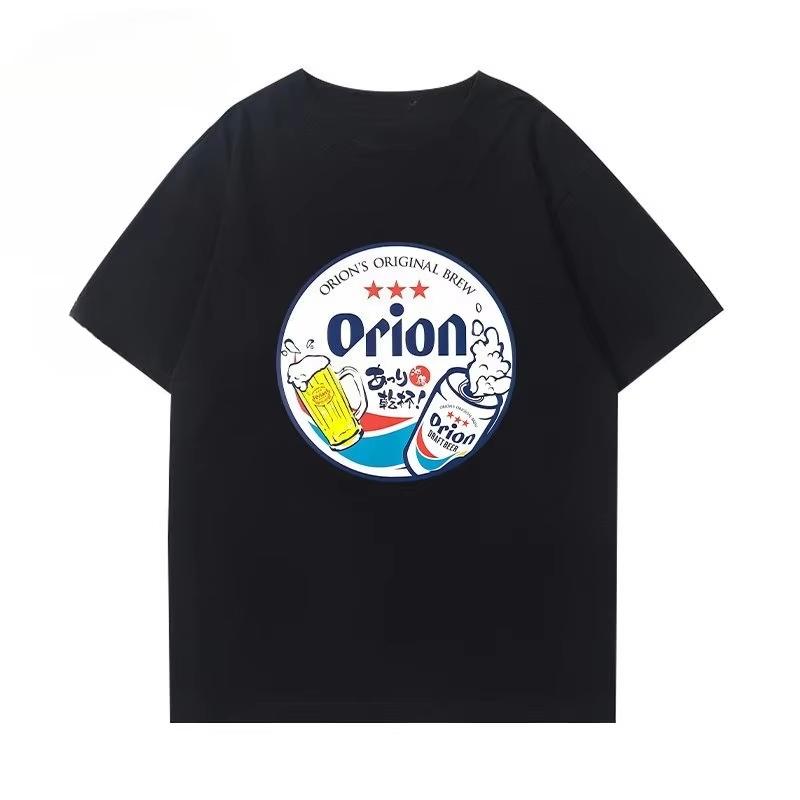 Orion Collab Men s Short Sleeve T-Shirt with Okinawa Beer Fashion Pure Cotton comfortable S
