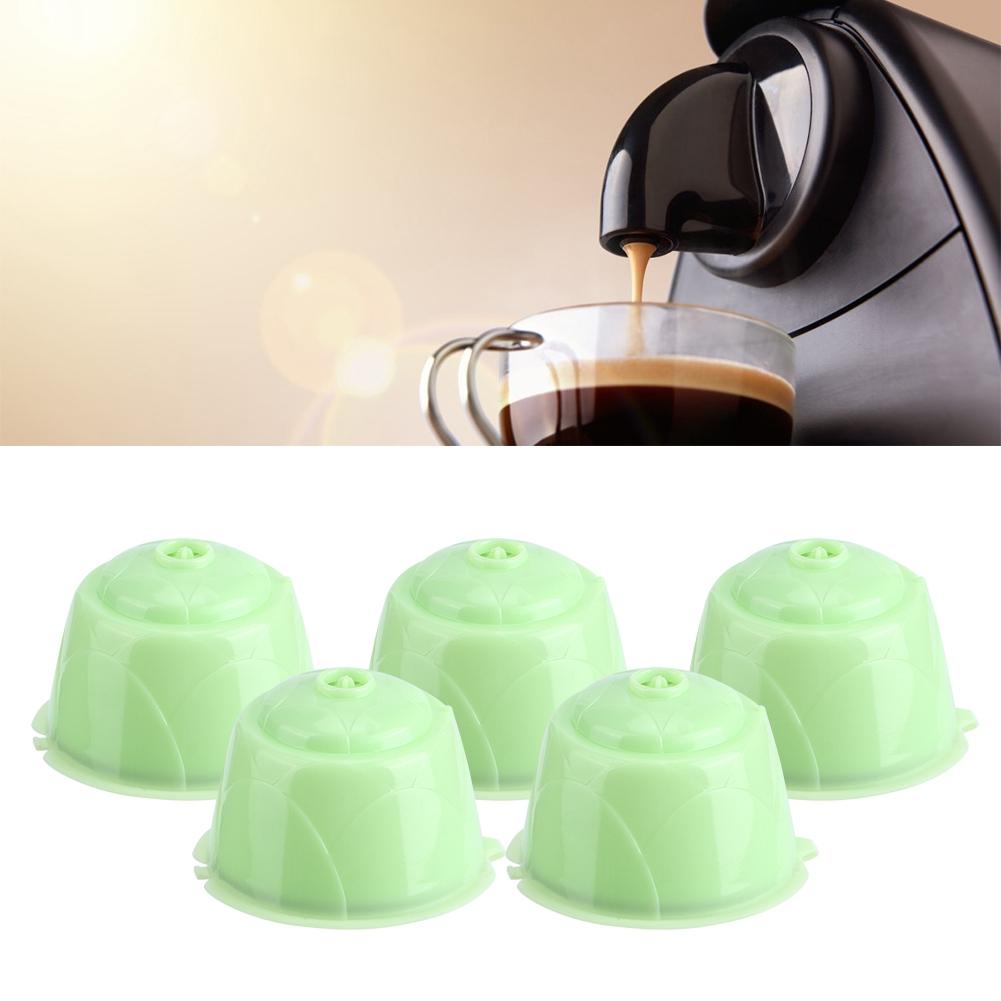5Pcs Food Grade Reusable Coffee Capsule Filter Coffee Machine Accessories Fit for Dolce Gusto