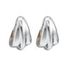 9 Paires Boucles d'Oreilles Créoles Argent Brillant Miroir Cœurs Poli Zirconium Cubique Perles Synthétiques Design Géométrique Boucles d'Oreilles Soirée Rendez-vous
