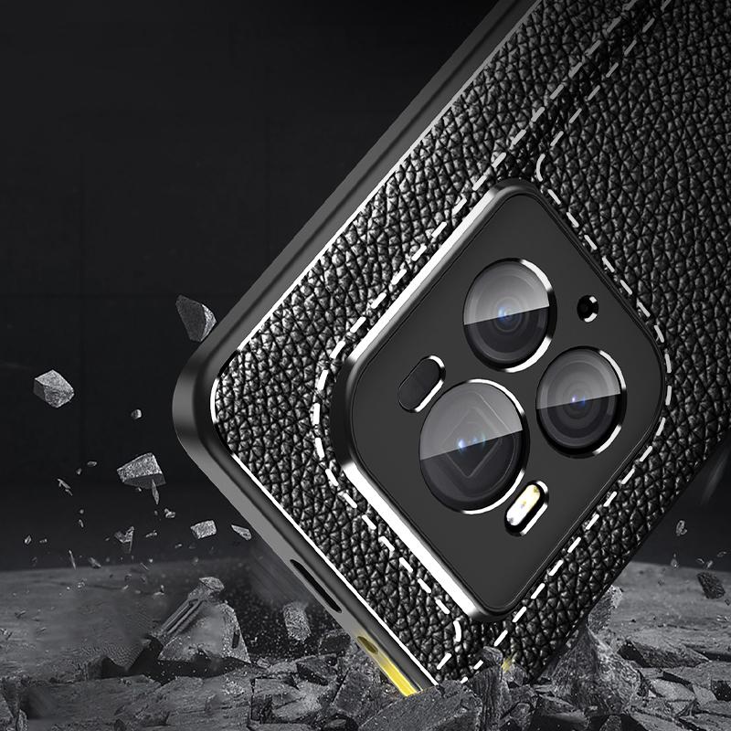 

For Honor Magic6 Ultimate 5G Case Non-Slip Grip Litchi Texture TPU Phone Cover Black