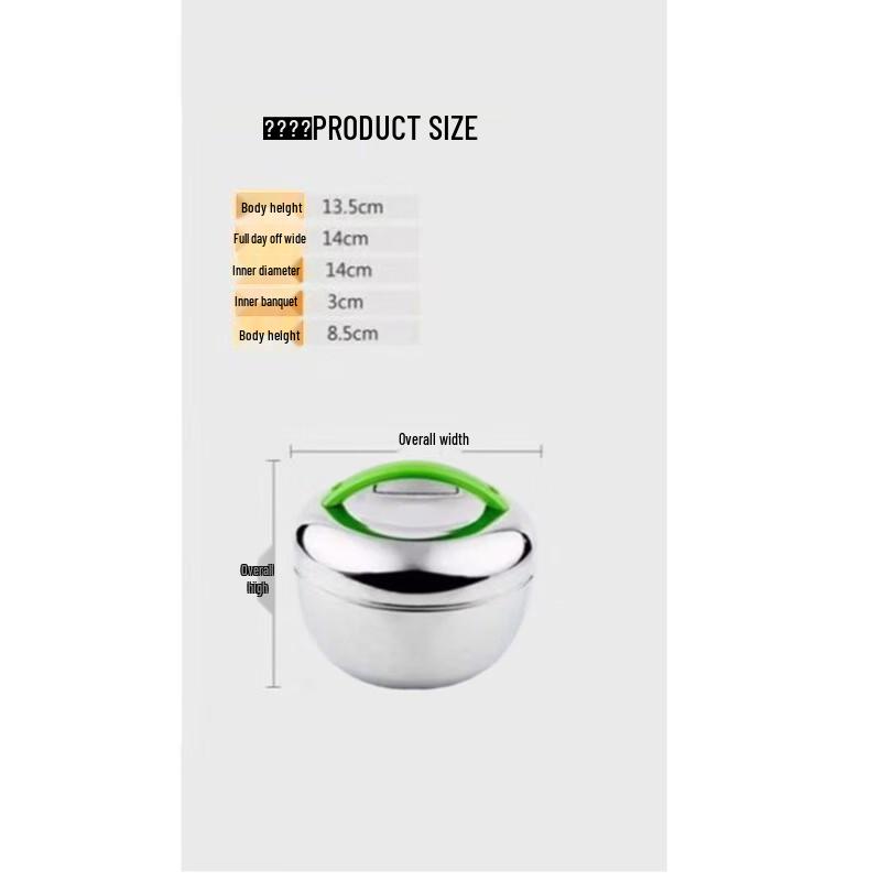 

ZISIZ 1000 мл Термоконтейнер для їжі з нержавіючої сталі
