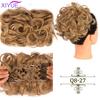 LARGE Comb Clip In Curly Hair Extension Synthetic Hair Pieces Chignon Women Updo Cover Hairpiece Extension Hair Bun