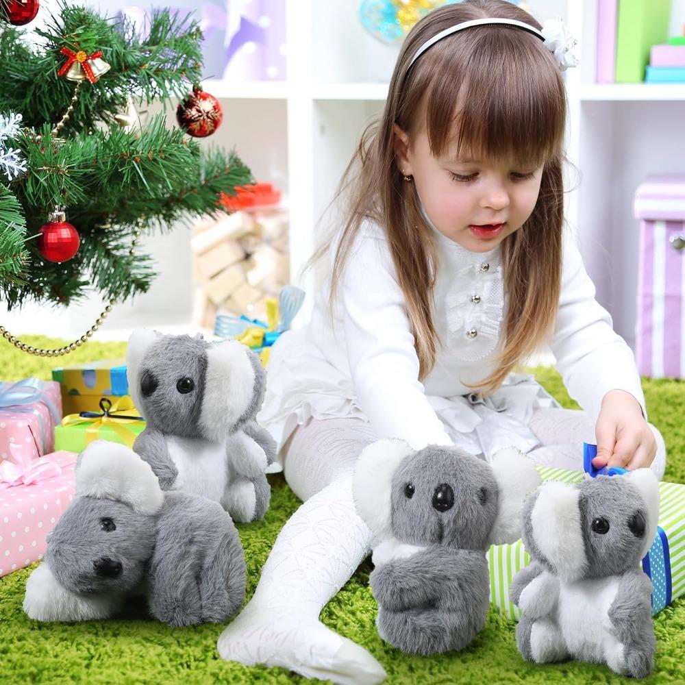 Cute Koala Bear Plush Pendant Small Stuffed Koala Keychain for Kids Girls' Purse Charm Soft Forest Stuffed Animals Party Favors