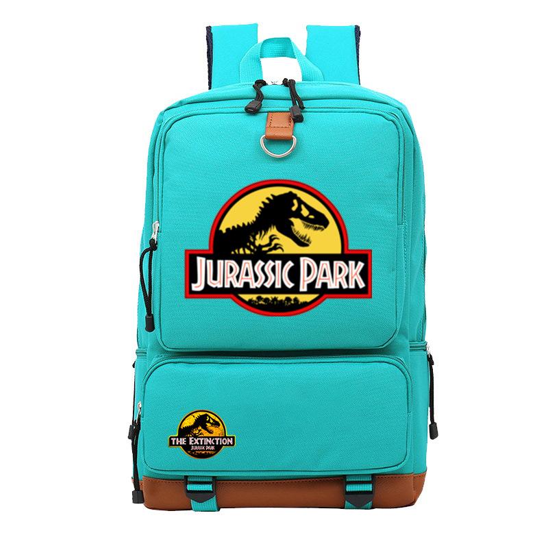 Jurassic Park Dinosaur Print Teen Student Schoolbag Large Capacity Travel Bag Casual Versatile