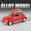 Travel Version 1/32 Beetle Alloy Classic Car Model Diecasts Metal Retro Vehicles Car Model Simulation Sound Light Kids Toys Gift