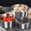 ZISIZ Stainless Steel Round Food Storage Container Set