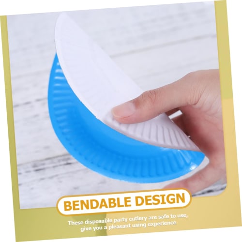 FRCOLOR 60-Count Disposable Paper Plates, 7-Inch, Colorful Designs, Party Tableware for Birthdays, Weddings, and More